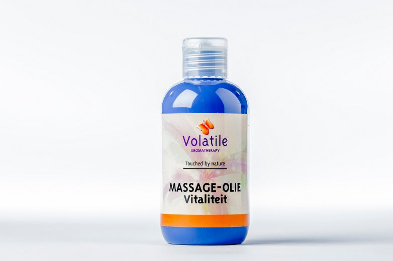 Volatile massage oil with vitality and rosewood, 100ml, featuring a bottle of body care product with rosewood and soothing ingredients.