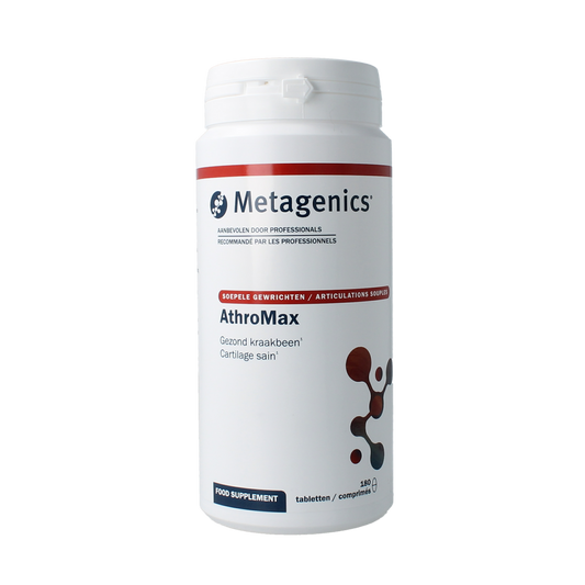 Metagenics Arthromax multivitamin tablets in a bottle, dietary supplement for joint health, 180 count.