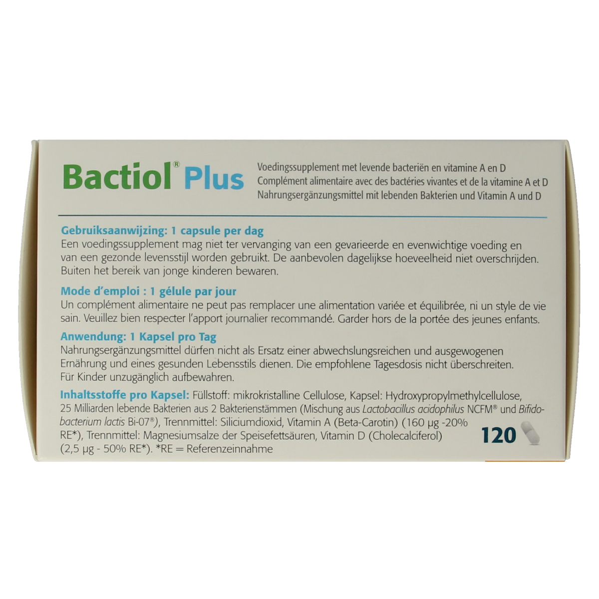 Metagenics Bactiol plus 120.00 Capsules