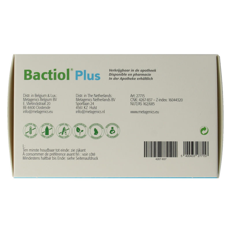 Metagenics Bactiol plus 120 Capsules