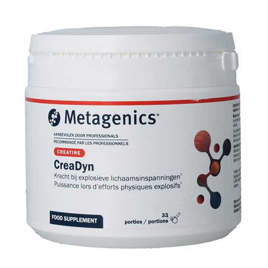 Metagenics Creadyn nutritional supplement in 292g container, featuring herbal and vitamin components for health support