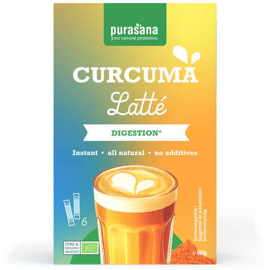 Purasana Instant curcuma latte 6x10g bio 60.00 Gram