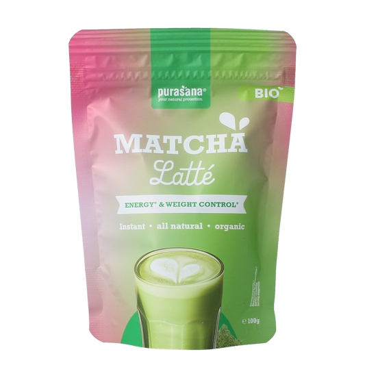 Purasana Instant matcha latte bio 100.00 Gram