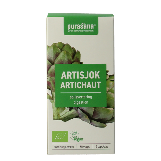 Purasana Artisjok vegan bio 60.00 Vegetarische capsules
