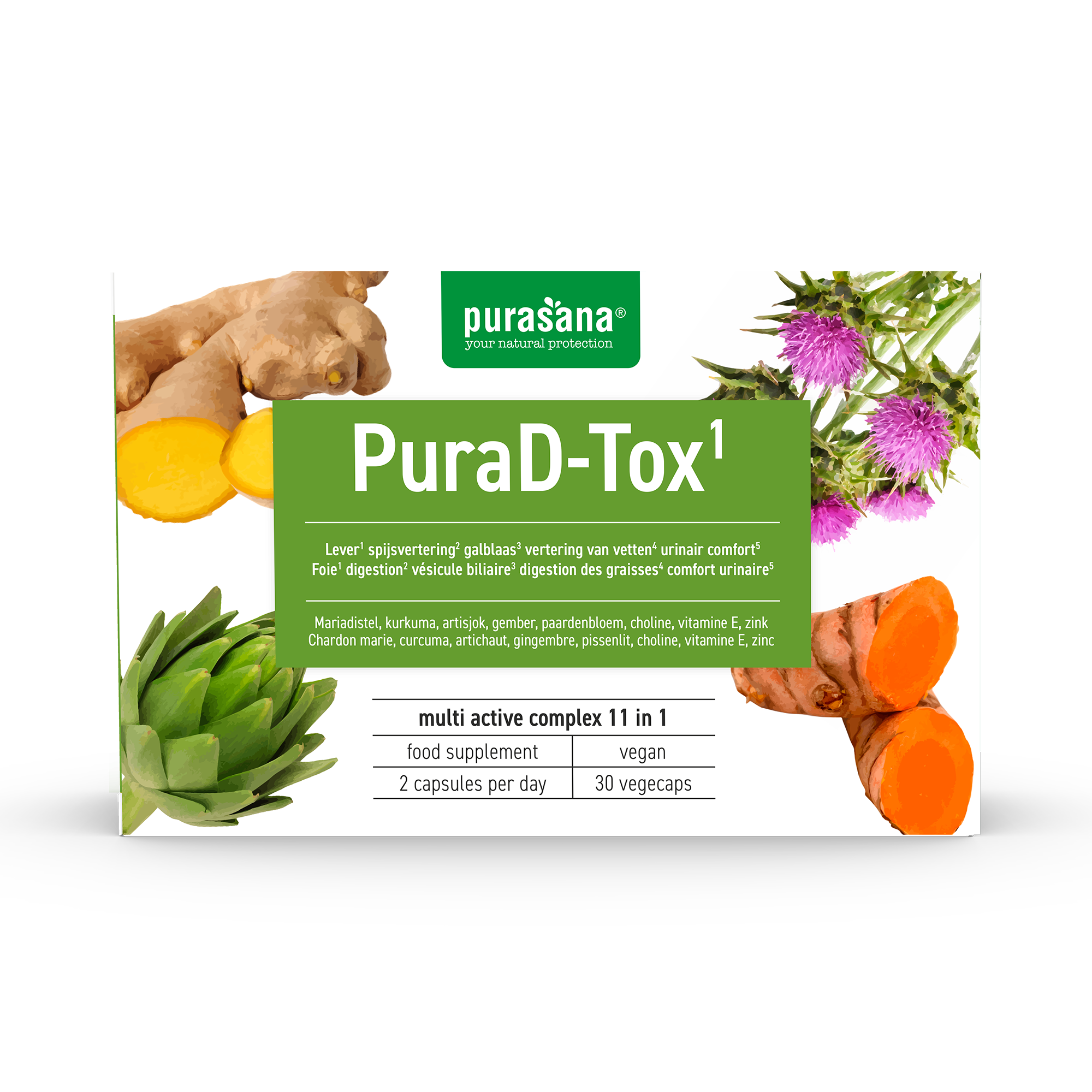 Purasana Purad-tox 30.00 Vegetarische capsules