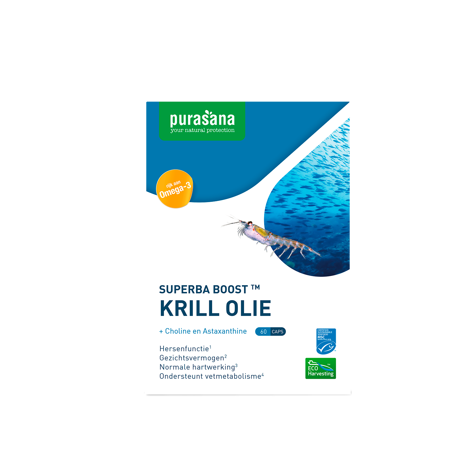 Purasana Krill olie 60.00 Capsules