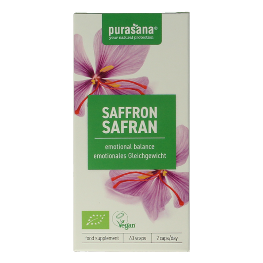 Purasana Saffraan vegan bio 60.00 Vegetarische capsules