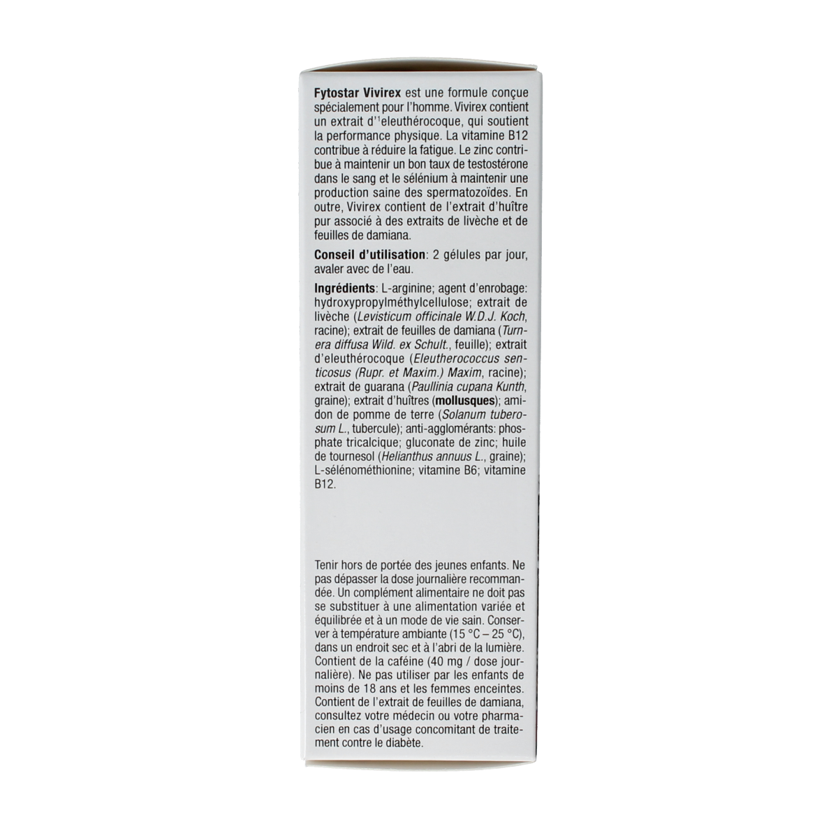 Fytostar Vivirex herbal capsules in a bottle, natural herbal supplement by Fytostar for health support.