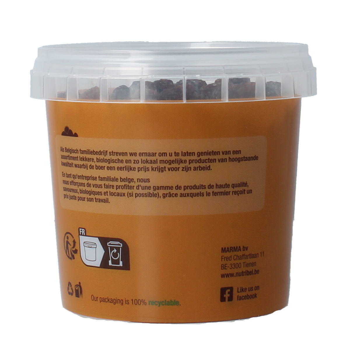 Nutribel bio sultana raisins in a 200g package, showcasing dried, plump, natural sultanas from the Nutribel raw superfoods line.
