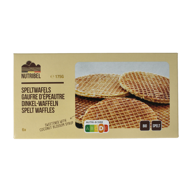 Nutribel Spelt wafel bio 175 Gram