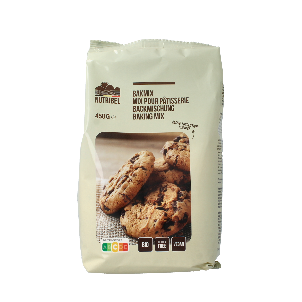 Nutribel Bakmix universeel glutenvrij bio 450.00 Gram