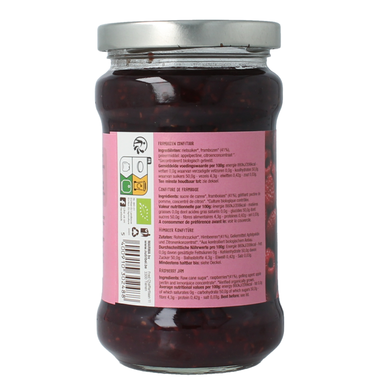 Nutribel Frambozen confituur bio 340 Gram