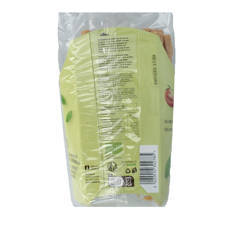 Nutribel Apero stick tomaat basilicum bio 60 Gram