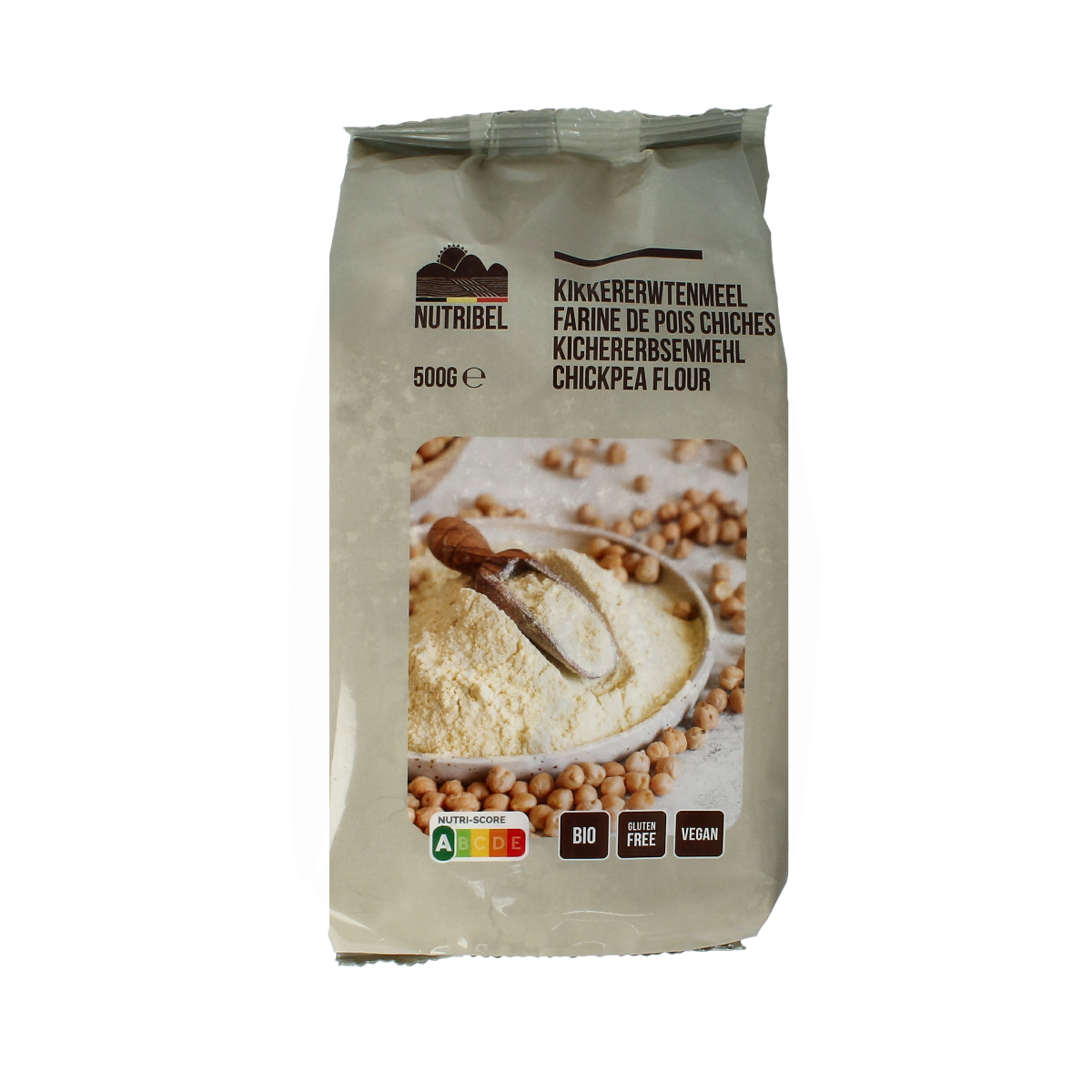 Nutribel Kikkererwtenmeel glutenvrij bio 500.00 Gram