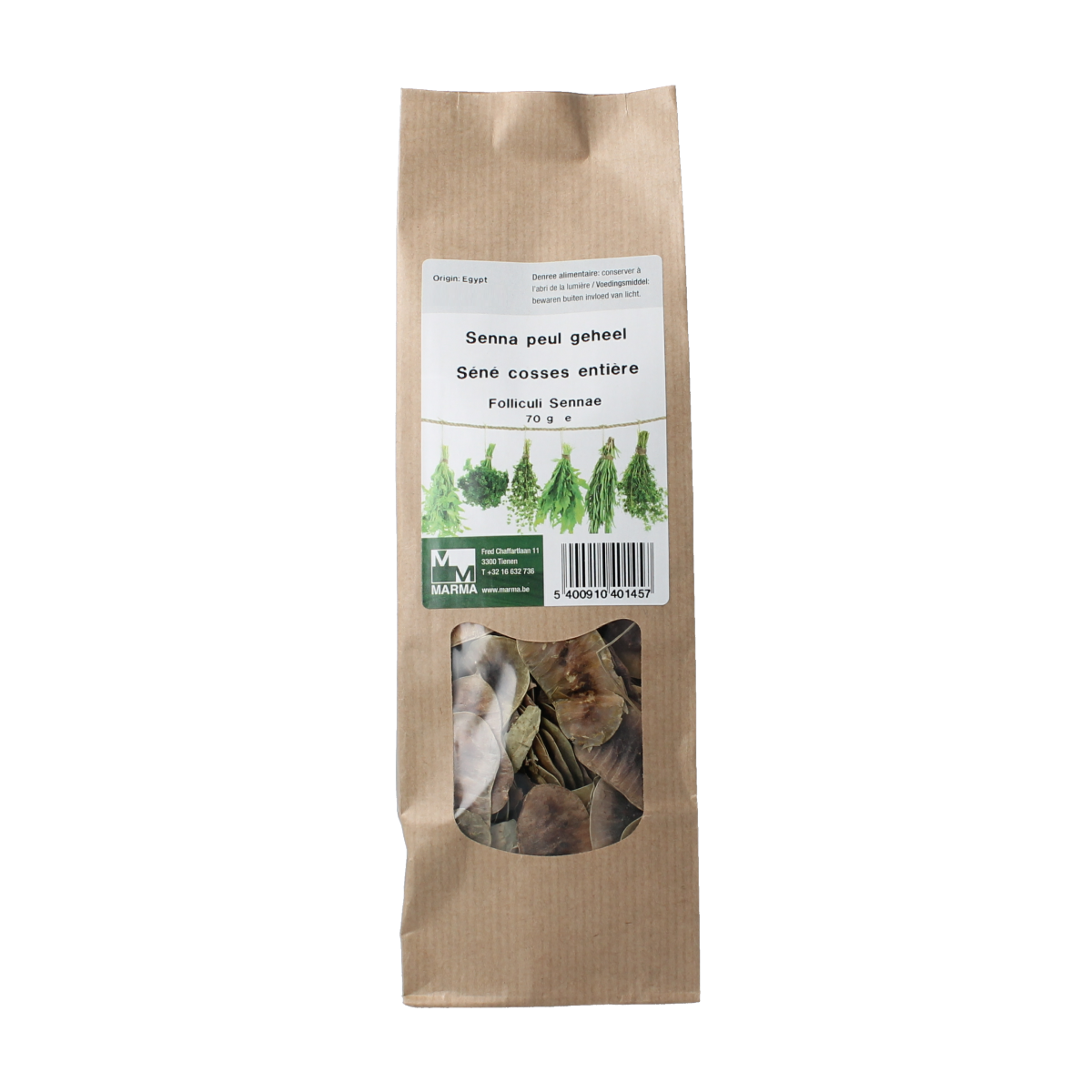 Marma Sennapeul kruiden- en zoutmengsel, 70g, in een heldere verpakking, ideaal voor kruiden- en maaltijdmixen.