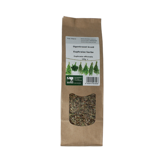 Marma Ogentroost kruid in 100g package, natural herbal seasoning from Marma, used in cooking and traditional remedies.