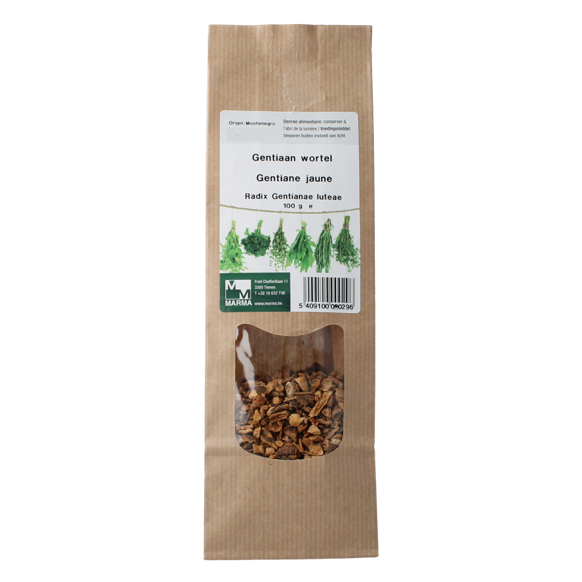 Marma Gentiaan wortel 100.00 Gram