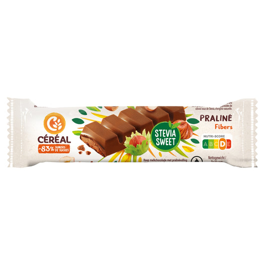 Cereal Chocolade reep praline stevia 42.00 Gram