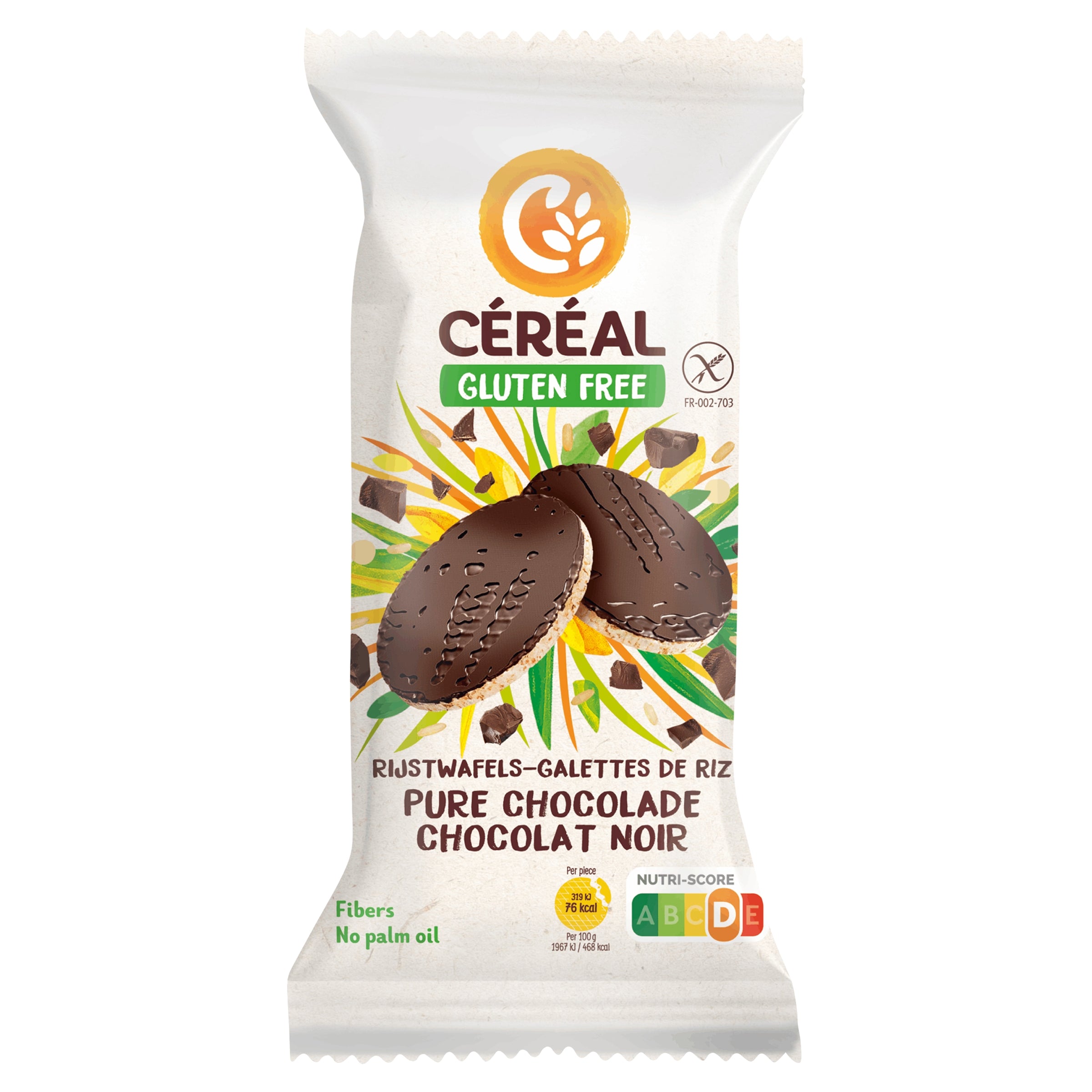 Cereal Rijstwafel met pure chocolate glutenvrij 130 Gram