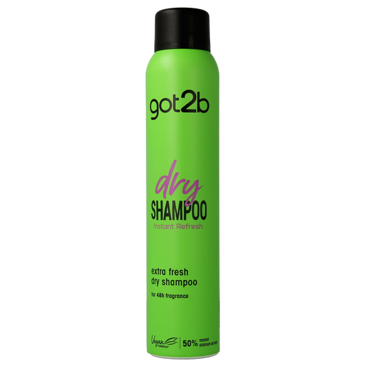 Got2b Droogshampoo extra fresh 200ml bottle with label, designed for hair care and refreshing scalp.