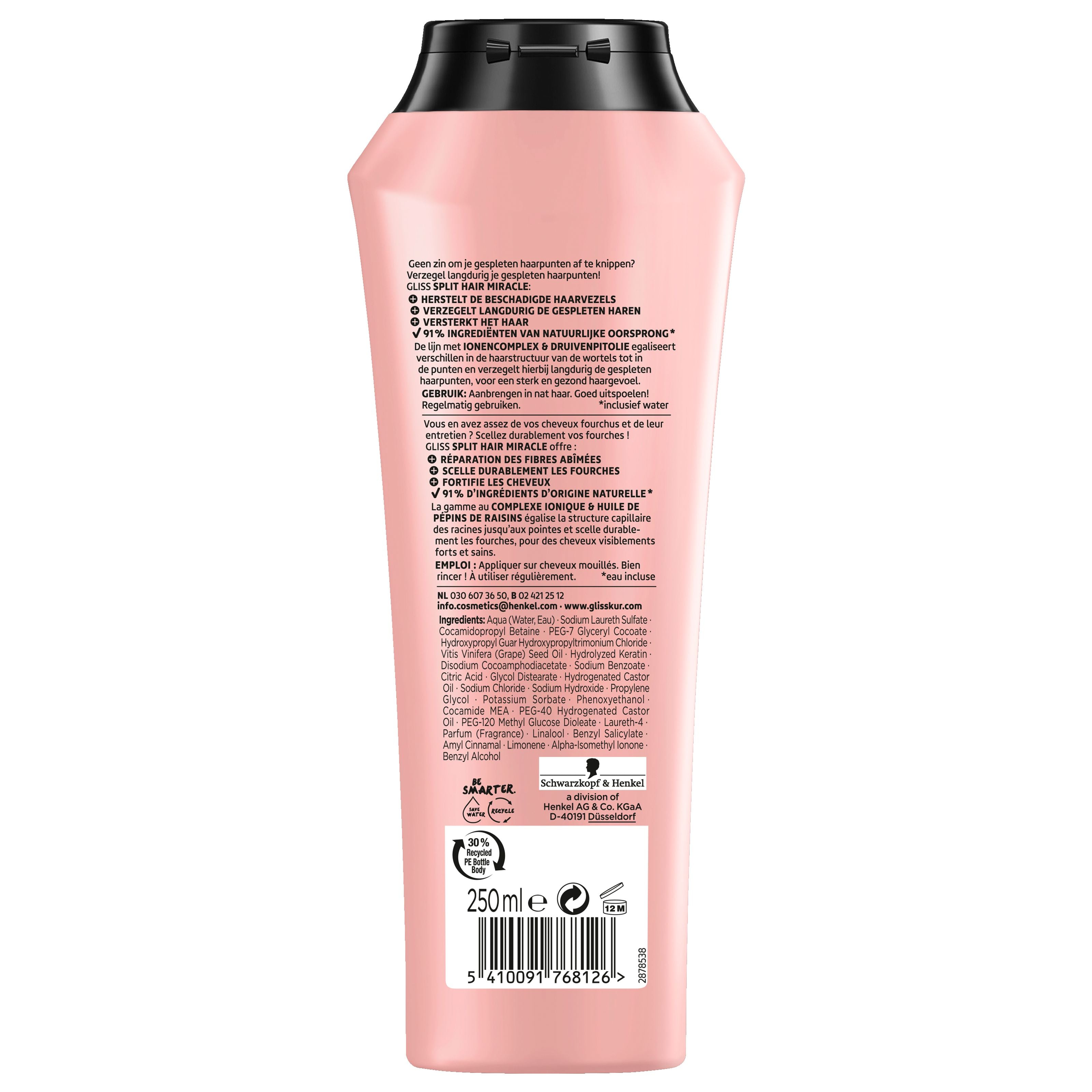 Gliss Kur Shampoo split end miracle 250 Milliliter