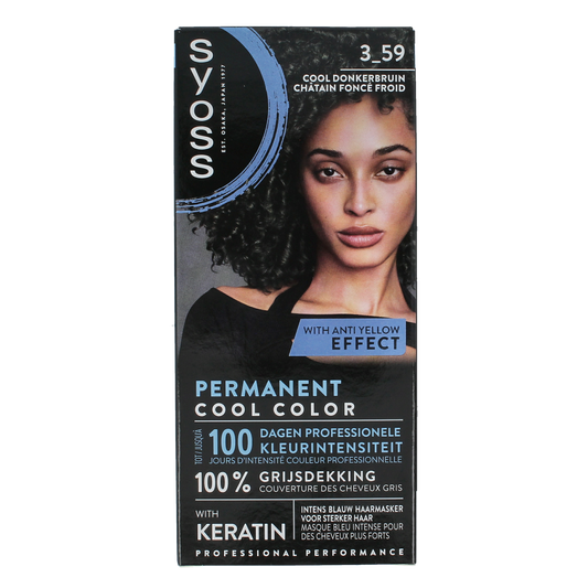 Syoss Permanent cool color 3-59 donkerbruin 1.00 Stuks