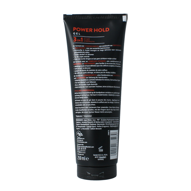 Syoss Men power hold gel extra sterk 250 Milliliter
