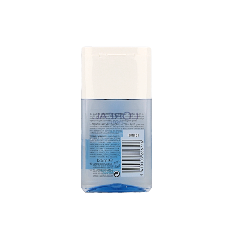 L'Oreal Paris Zachte oogmake-up remover 125 Milliliter
