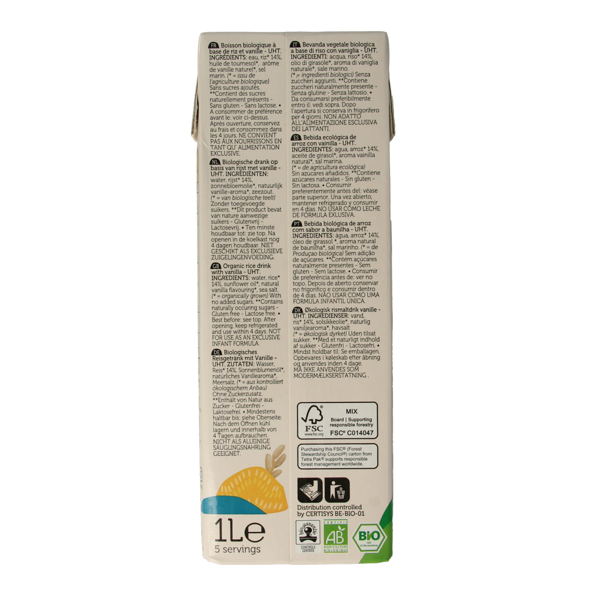 Lima Rice drink vanilla bio 1.00 Liter