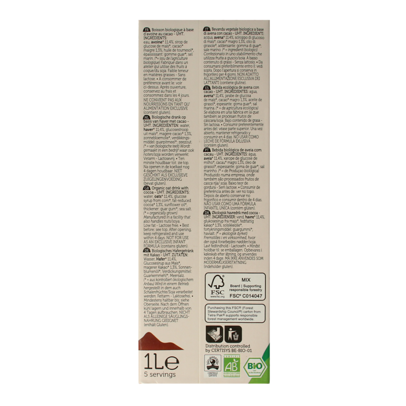 Lima Oat drink choco bio 1 Liter