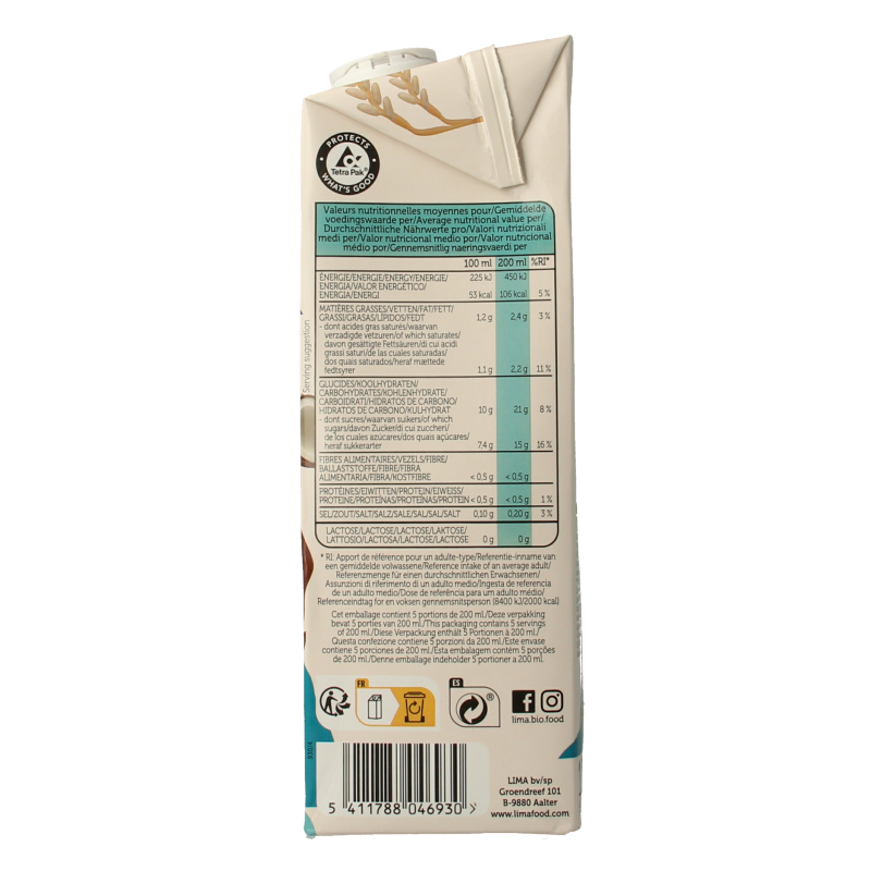 Lima Rice drink coco bio 1 Liter