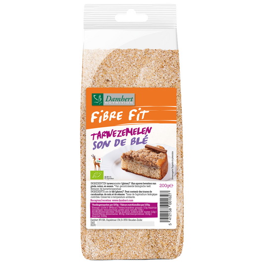 Damhert Fibre fit tarwezemelen bio 200 Gram