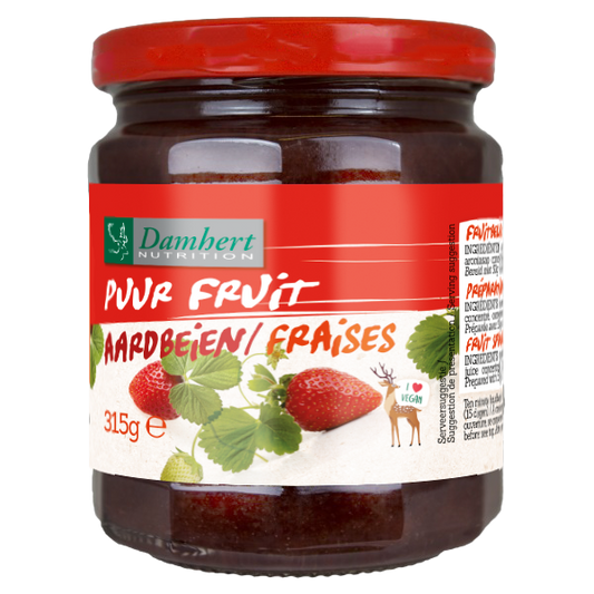 Damhert Puur fruit confituur aardbei 315.00 Gram