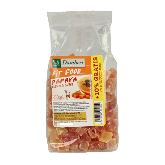 Damhert Fit food papayablokjes 250.00 Gram