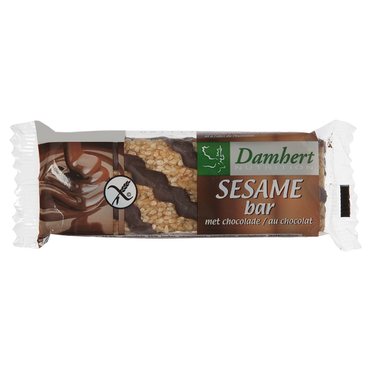 Damhert Sesambar chocolade glutenvrij 45 Gram