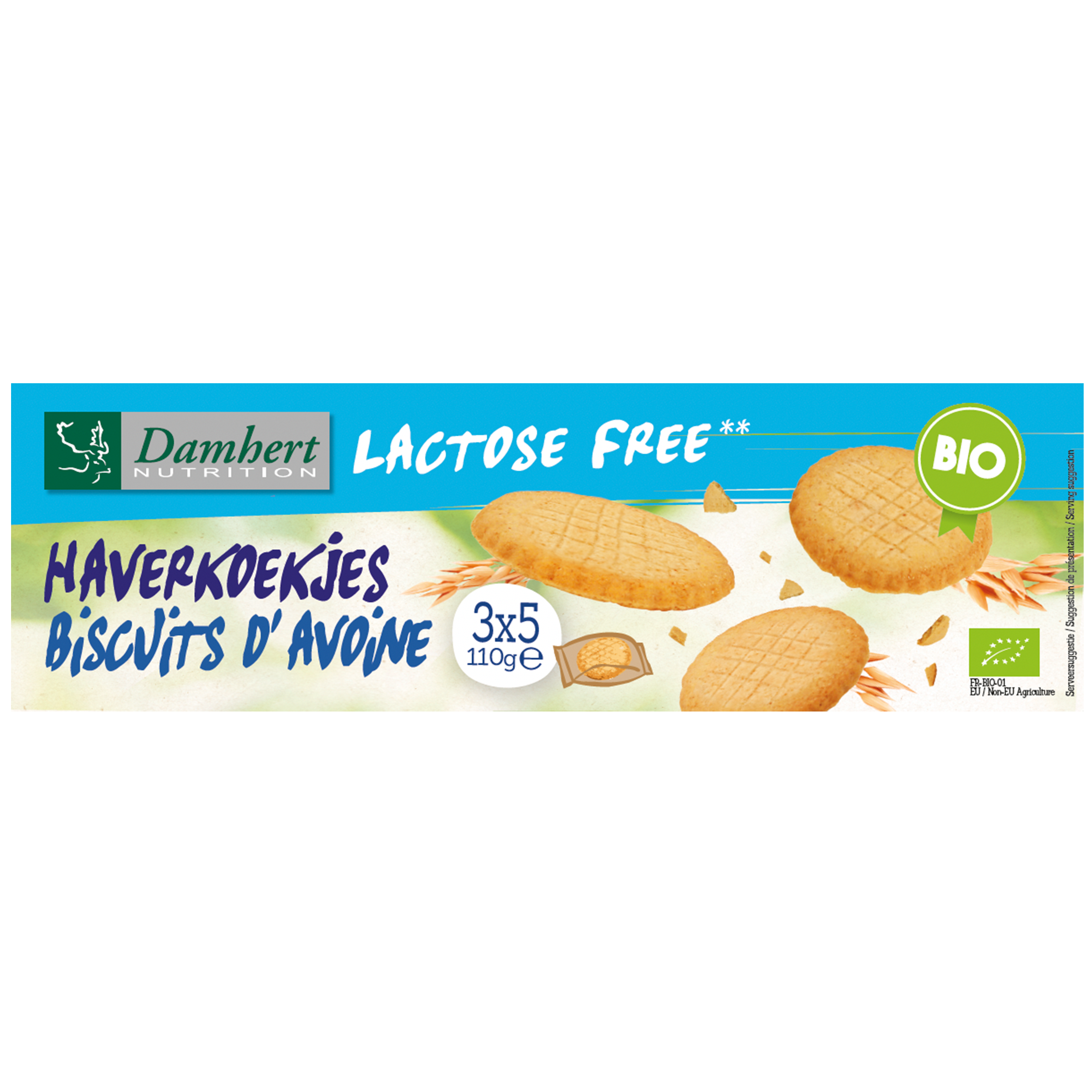 Damhert Haverkoekjes bio lactosevrij 110 Gram