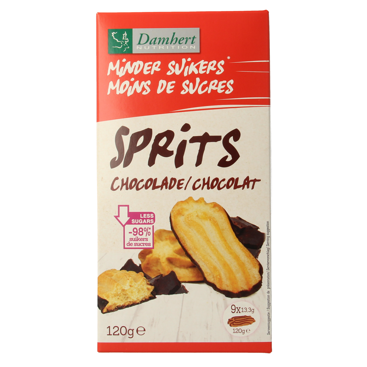 Damhert Sprits chocolade 120.00 Gram
