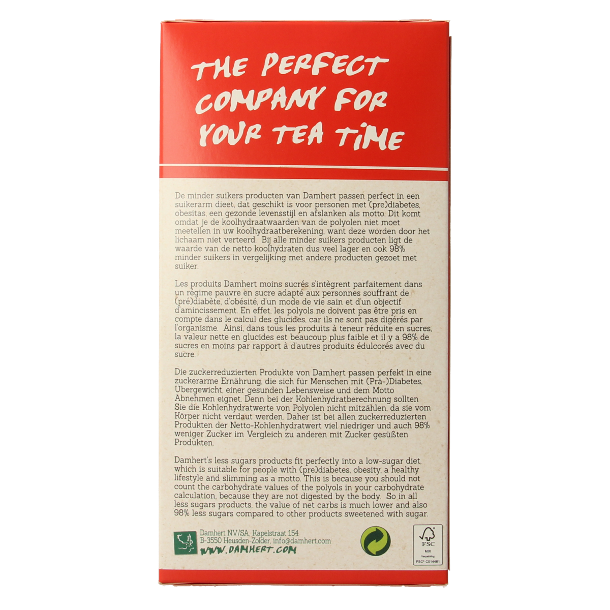 Damhert Sprits chocolade 120.00 Gram