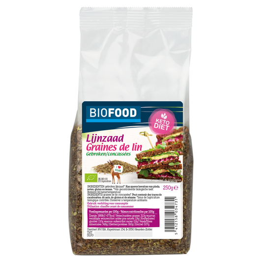 Damhert Lijnzaad gebroken bio 250.00 Gram