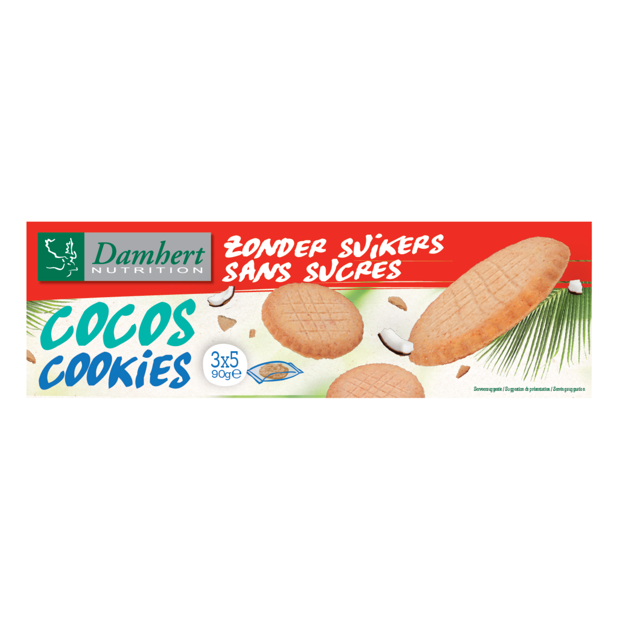 Damhert Cocos cookies zonder suikers 90.00 Gram