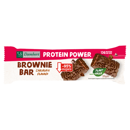 Damhert Protein brownie bar glutenvrij 55.00 Gram