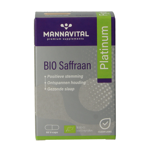 Mannavital Saffraan platinum bio 60.00 Vegetarische capsules
