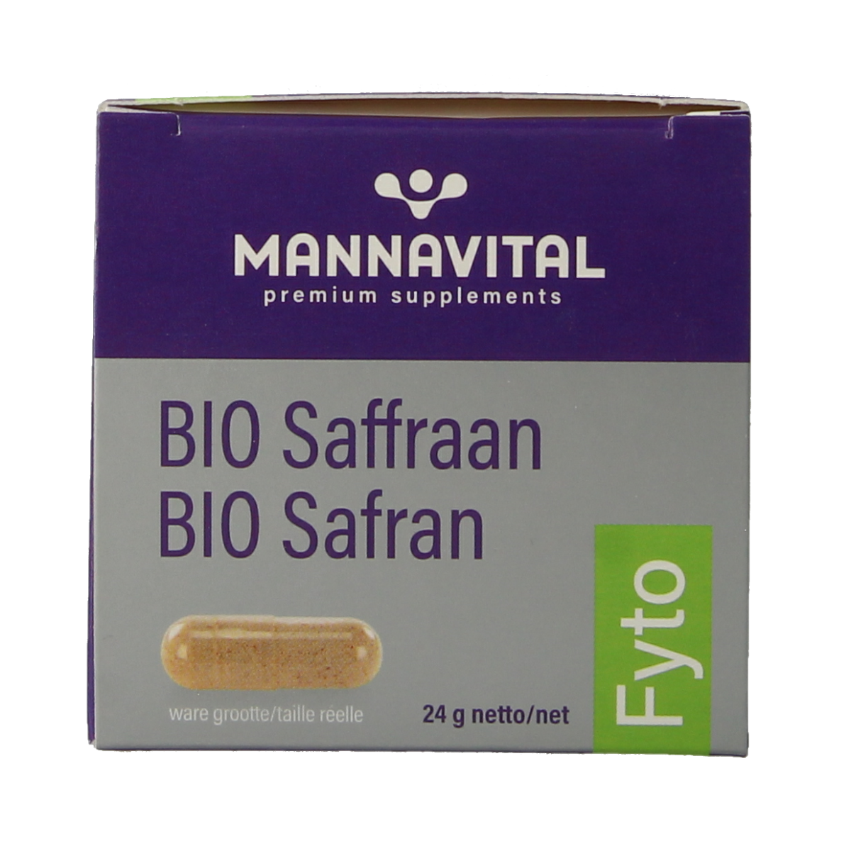Mannavital Saffraan platinum bio 60.00 Vegetarische capsules