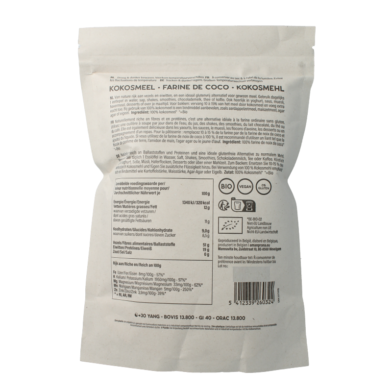 Amanprana Kokosmeel bio 500 Gram