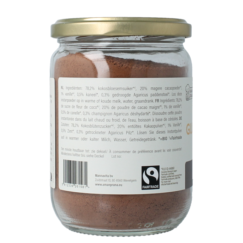 Amanprana Gula java cacao met vitamine D 390 Gram