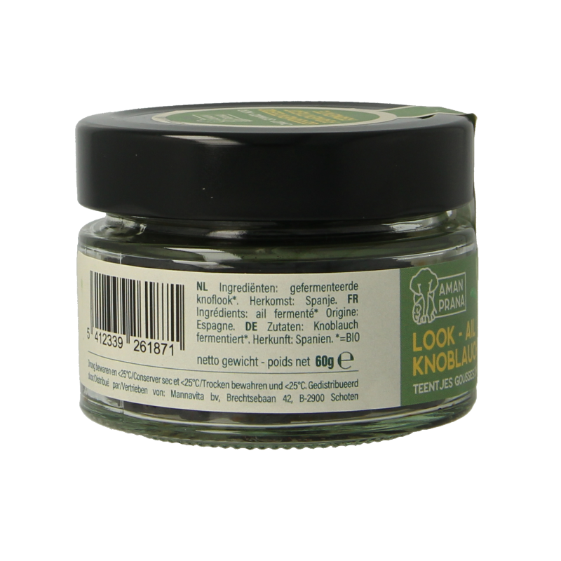 Amanprana Zwarte knoflook teentje bio 60 Gram