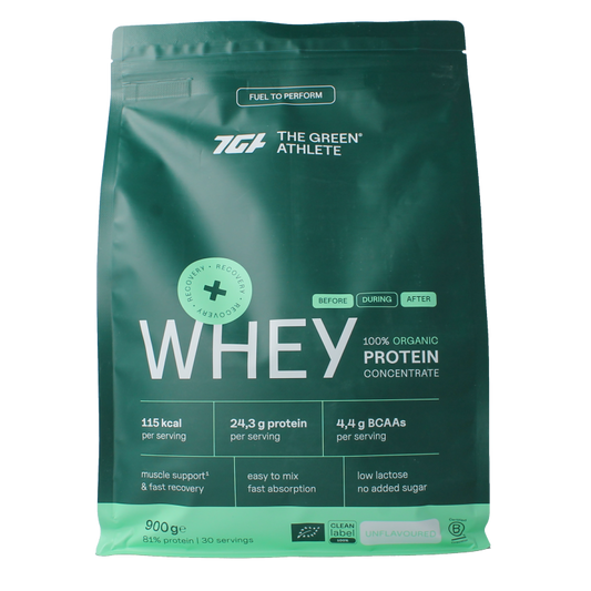 The Green Athlete Whey protein concentrate unflavoured bio 900 Gram