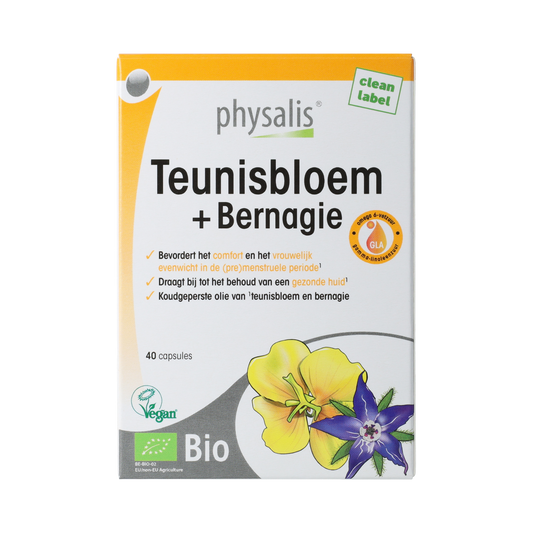 Physalis Physalis Teunisbloem + Bernagie 40 caps BIO 40.00 Capsules