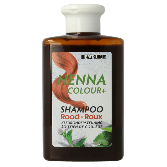 Henna Cure&Care shampoo for color-treated hair, 300ml bottle, nourishing hair care product with natural ingredients.