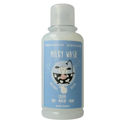 Evi Line Botermelk neutral bath and shower product in a 1-liter bottle, suitable for gentle skin cleansing.